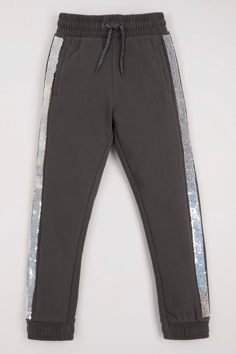 Charcoal Reversible Sequin Joggers