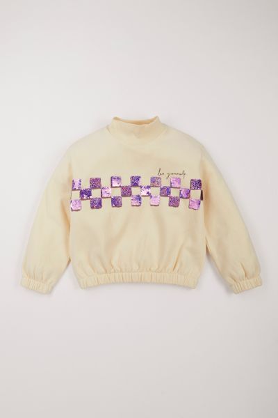 Sequin Checkerboard Sweatshirt