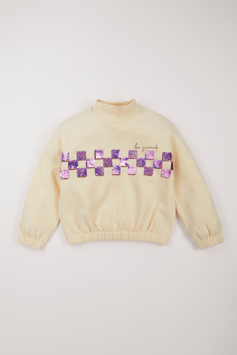 Sequin Checkerboard Sweatshirt