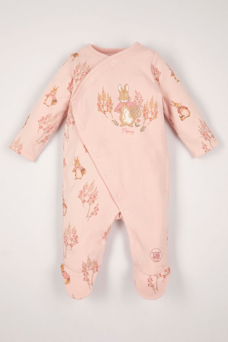 Peter Rabbit Pink Floral Sleepsuit