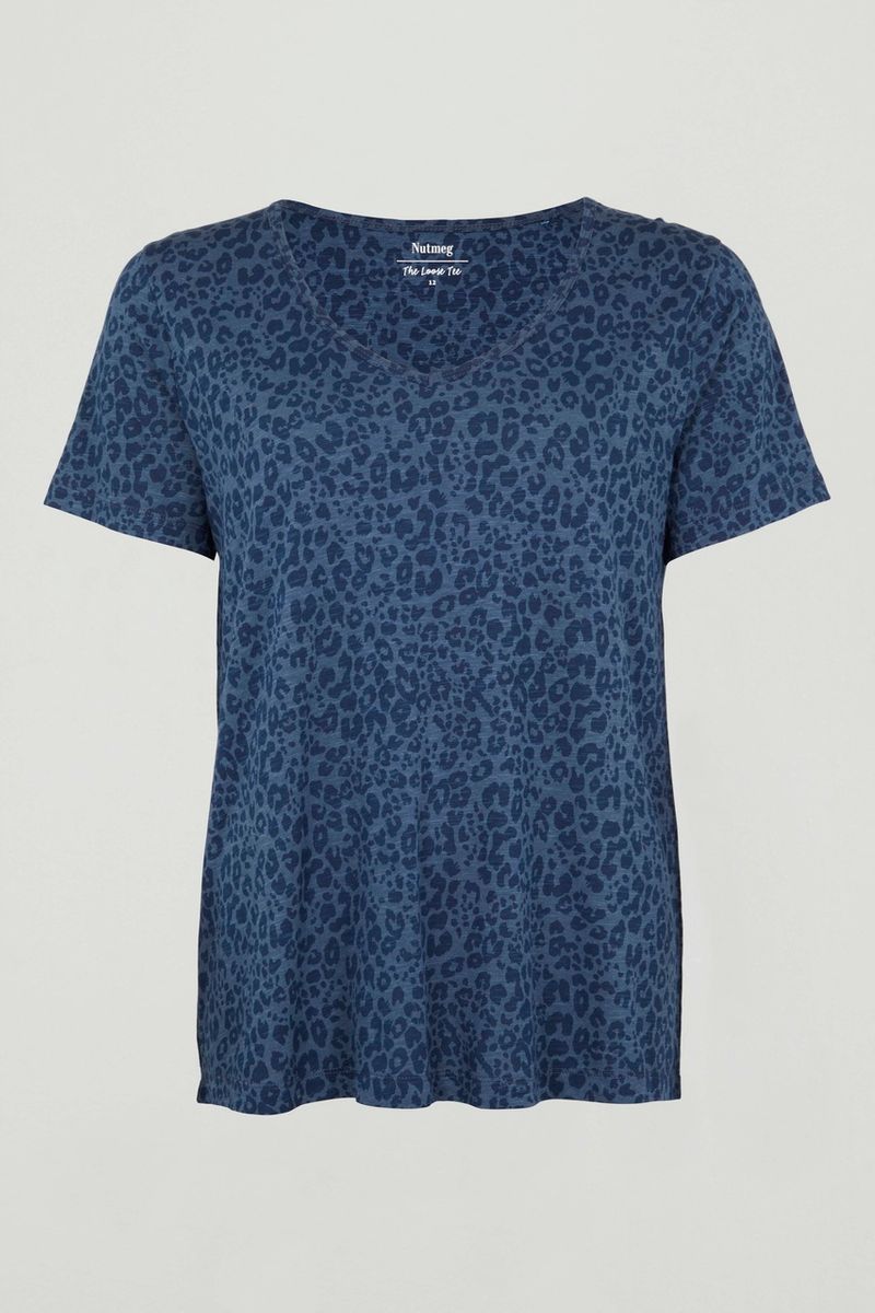 Online Exclusive Blue Animal Loose T-Shirt