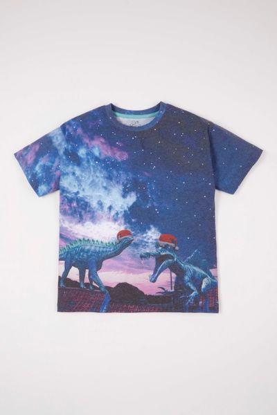 Festive Novelty Dinosaur T-Shirt