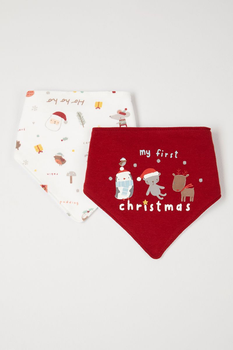 My First Christmas Bandana Bibs