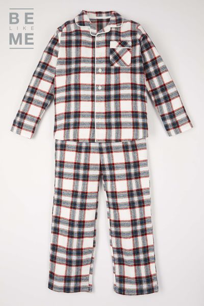 Family of Brushed Check Kids Pyjamas