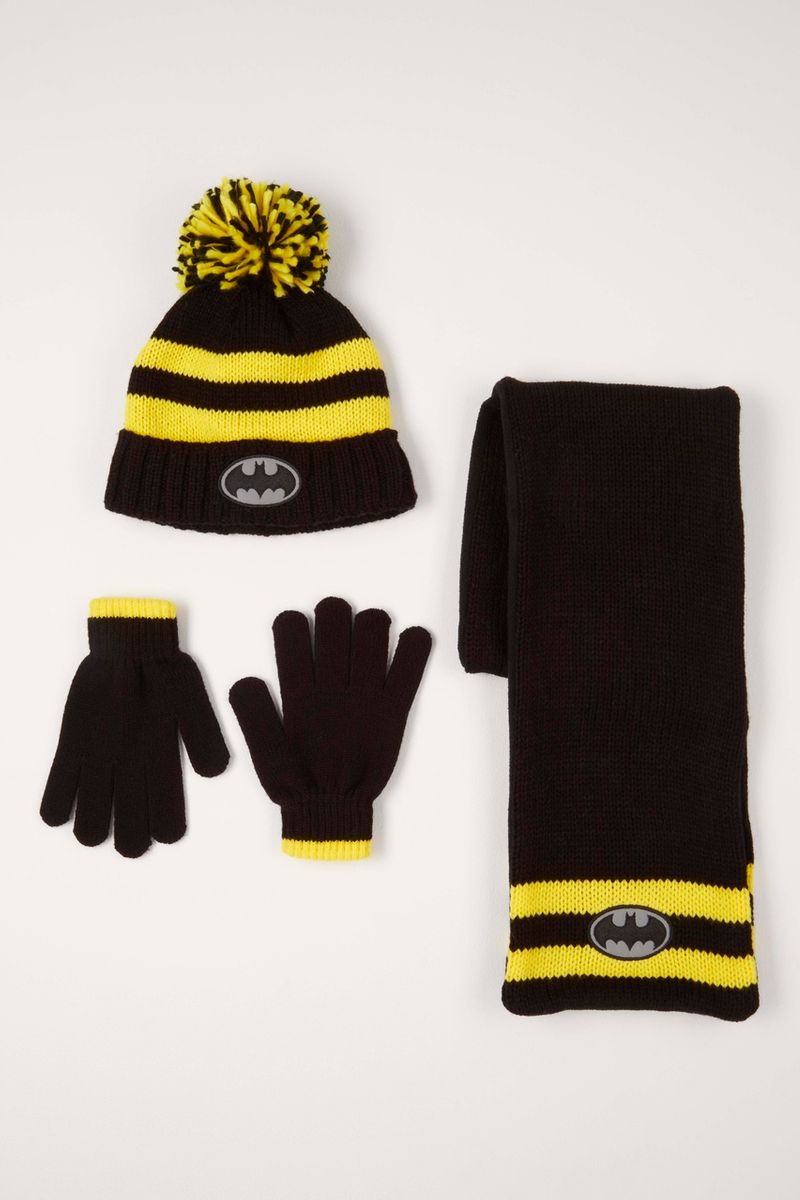 DC Batman 3 Piece Beanie Hat set