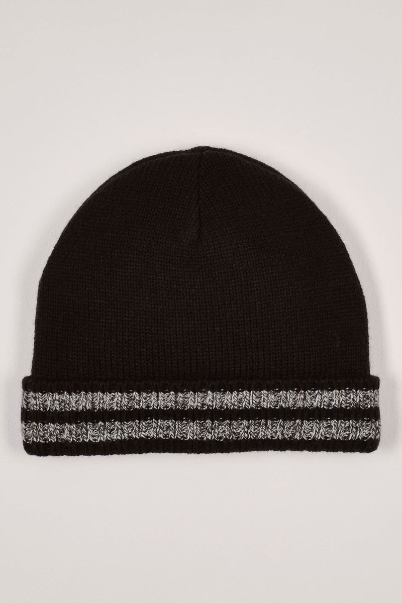 Black Fleece Lined Beanie hat