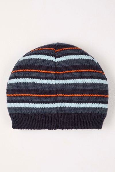 orange striped beanie