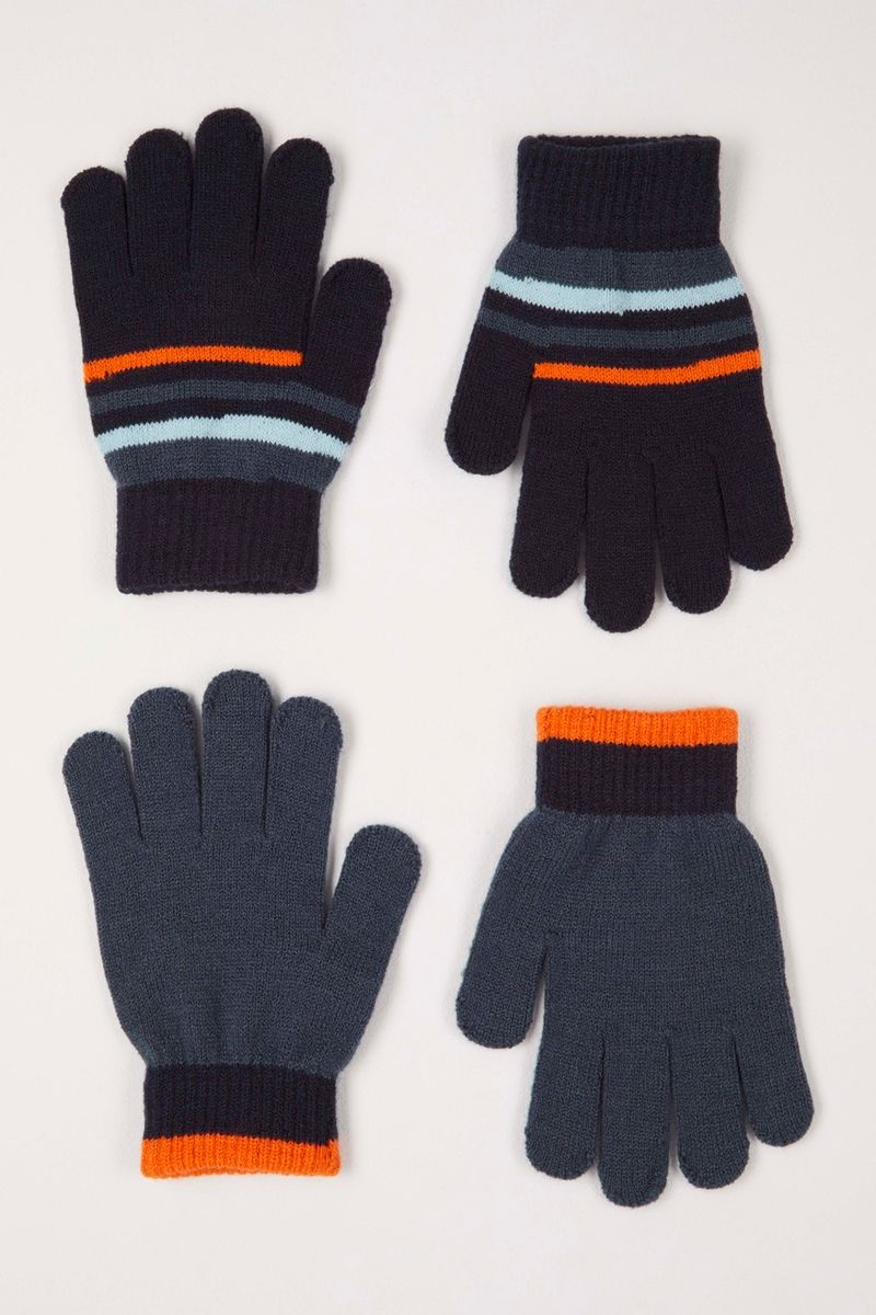 2 Pack Navy & Ochre Gloves