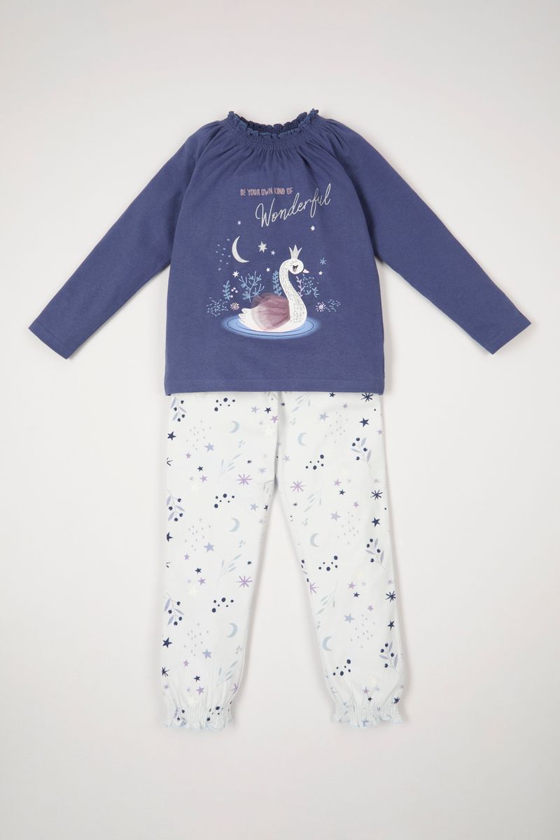 Pale Blue Swan pyjamas