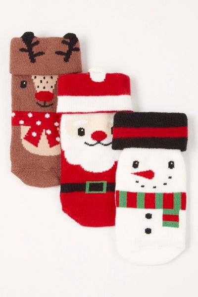 3 Pack Christmas Socks