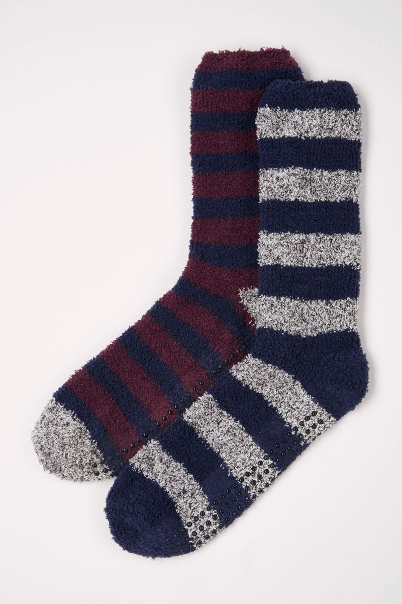 2 Pack Stripe Cosy socks