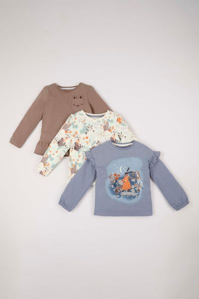 3 Pack Bunny Long Sleeve T-shirts