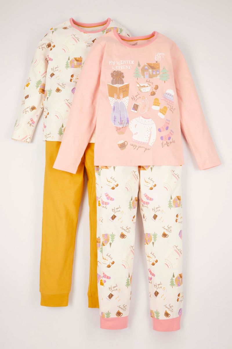 2 Pack Cosy Cabin pyjamas