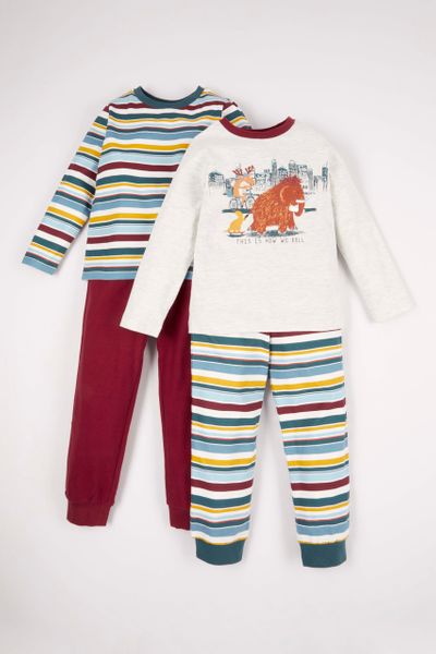 2 Pack Mammoth Stripe pyjamas