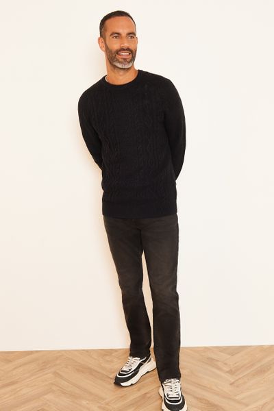 Black Cable Knitted jumper
