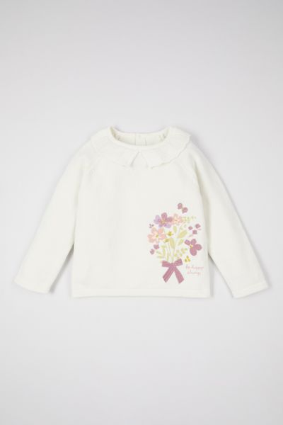 Floral Embroidered Knit Jumper