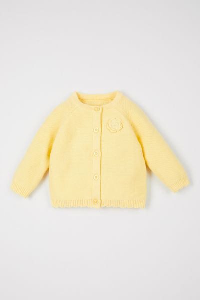 Lemon Floral Knitted Cardigan