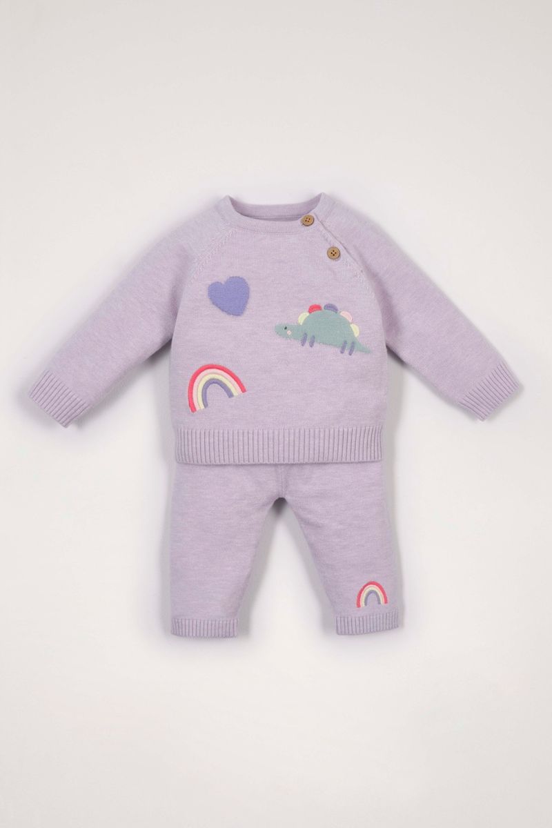 Dino & Rainbow Knitted Set