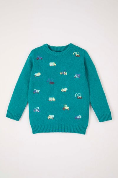 Digger & Tractor Embroidered Jumper