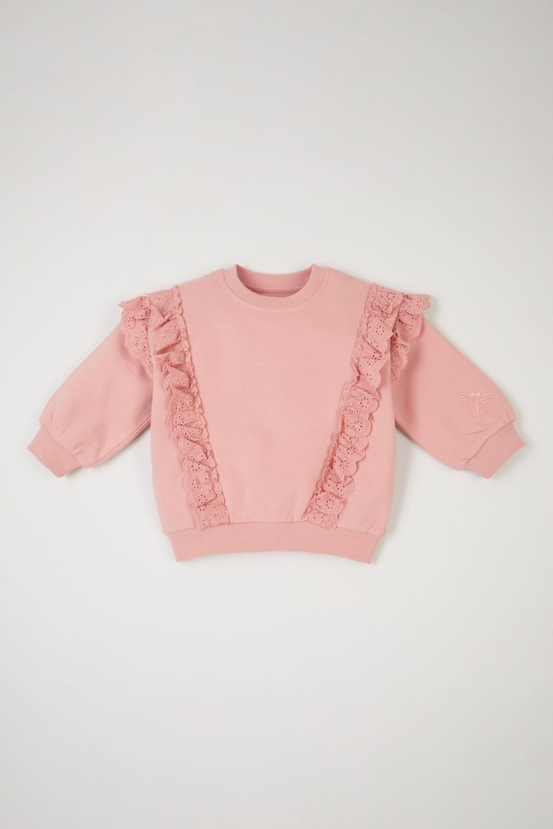 Pink Broderie Sweatshirt