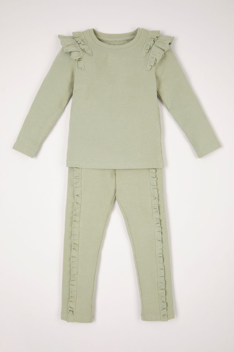 Sage Ribbed Jersey Set