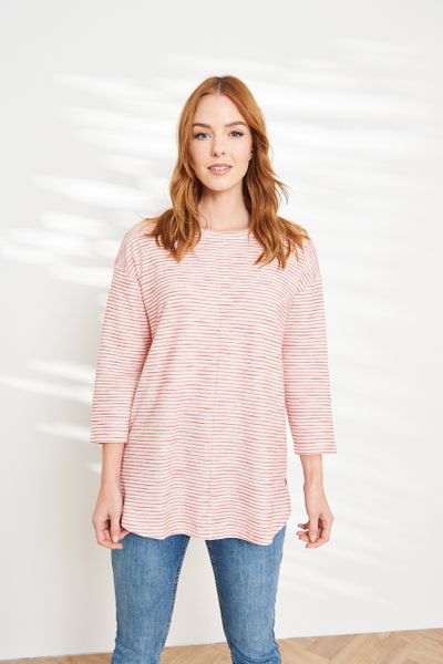 Pink Stripe Interest tunic