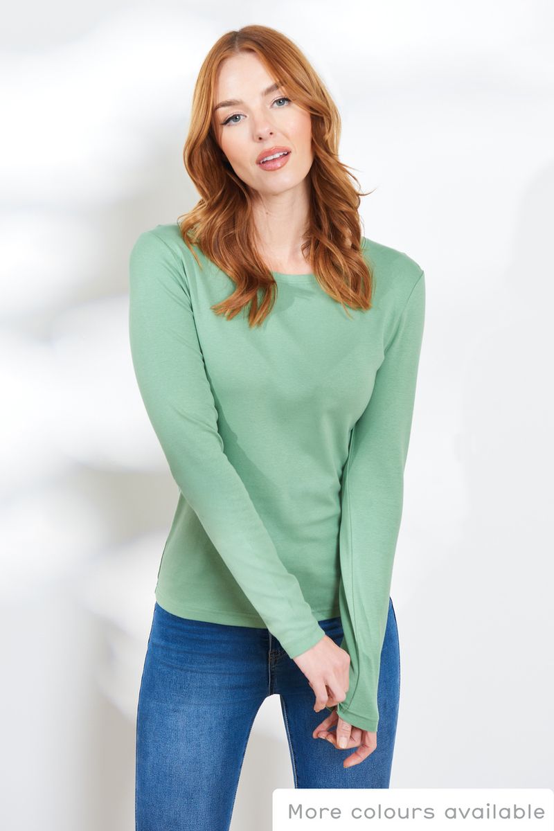 Sage Fitted Long Sleeve top