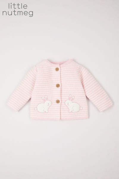 Little Nutmeg Pink Stripe Cardigan
