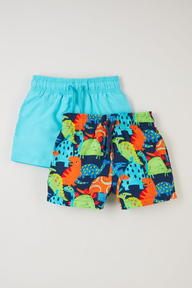 2 Pack Dino Swim shorts