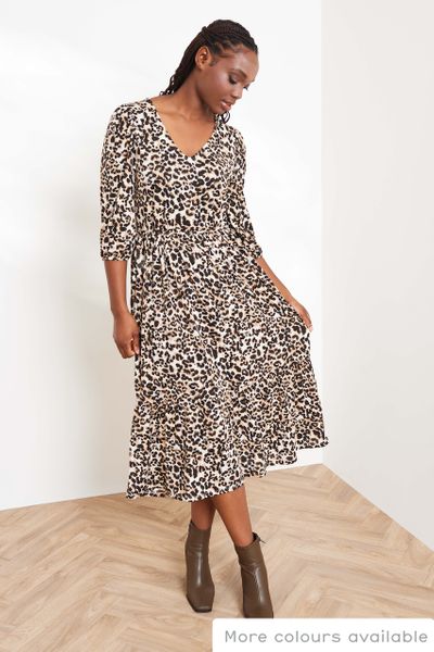 Leopard Print Jersey dress
