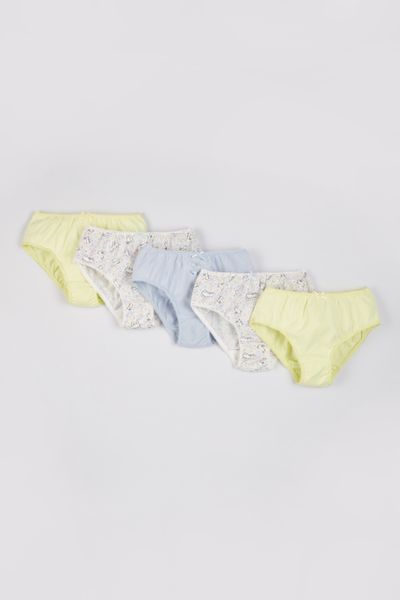 5 Pack Bunny & Sheep Print briefs