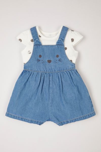 Cat Face Culotte & Polkadot T-shirt Set