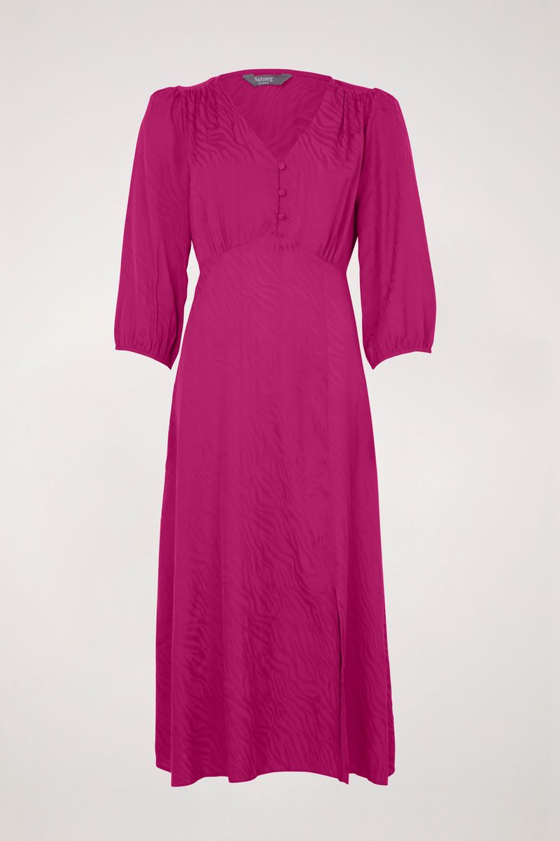Pink Zebra Satin Dress