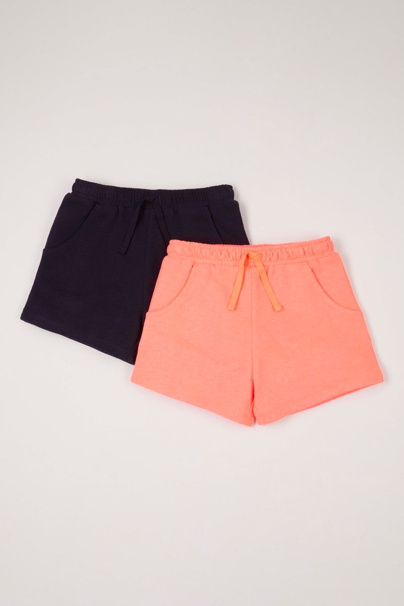 2 Pack Coral Sweat Shorts