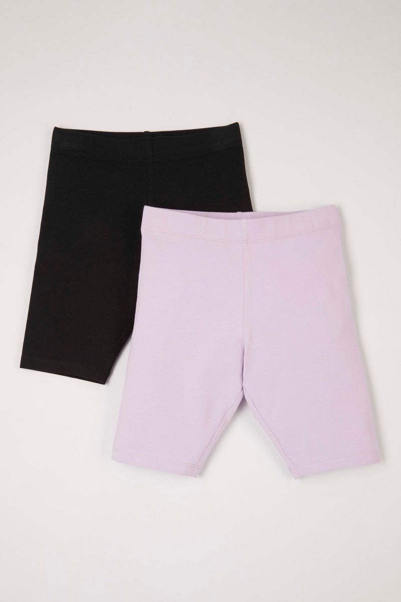 2 Pack Black & Lilac Cycle Shorts