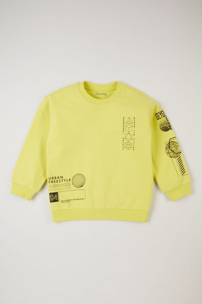 Yellow Slogan Sweatshirt
