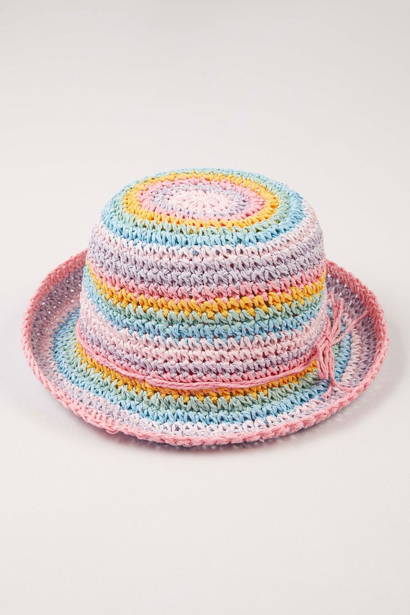Pink Straw Cloche Hat