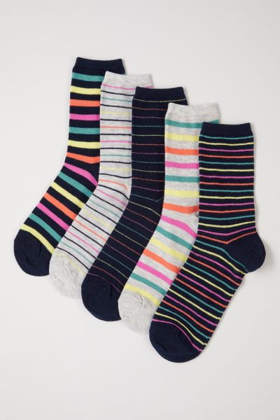 5 Pack Bright Stripe socks