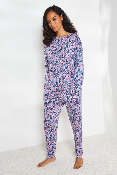 Purple Floral Soft Touch Pyjama