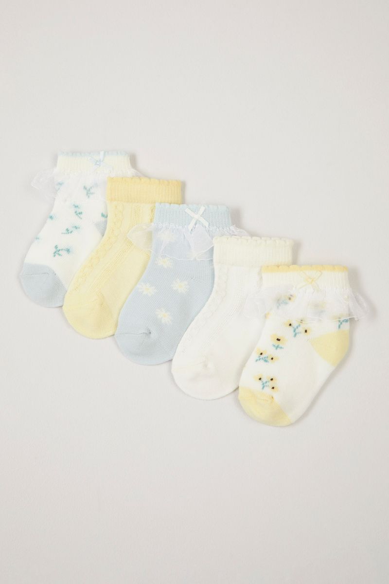 Pastel Colour Ruffle Trim Socks