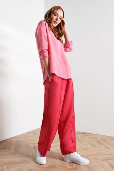 Berry Wide Leg Trousers